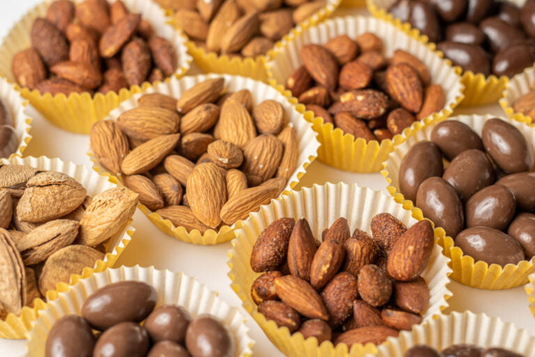 Farm fresh almonds, fresh roasted and chocolate coated.